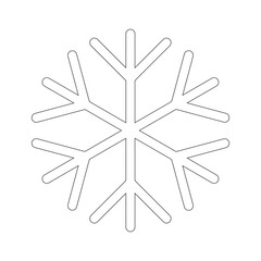 Snowflake sign icon, vector illustration. Flat design style