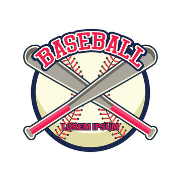 baseball logo with text space for your slogan tag line, vector illustration