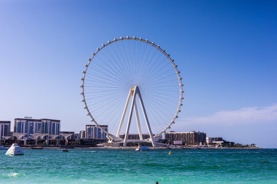 DUBAI, UAE - December, 2020: JBR or Jumeirah Beach Residence is a waterfront community located in Dubai Marina in UAE