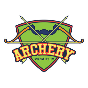 archery logo with text space for your slogan tag line, vector illustration