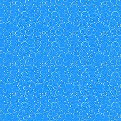 Seamless background soap bubbles on a blue background