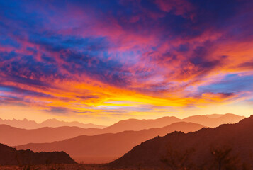Mountains silhouette