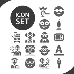 Simple set of researchers related filled icons.