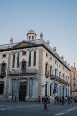 Fototapeta na wymiar Street View of Barcelona Spain