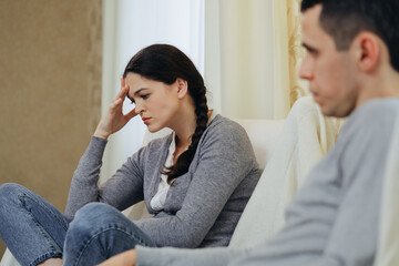 The husband and wife do not speak after the fight. Offended married couple