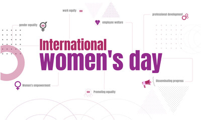 Illustration with the principles for the empowerment of women, with icons of each one of them.