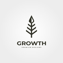 arrow up tree logo vector business symbol illustration design