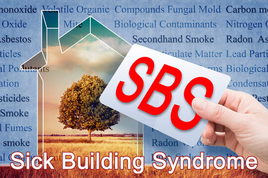 Sick Building Syndrome concept image with he most common dangero