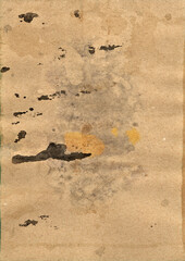 High quality scan of dirty stained paper. Grunge background.