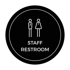 Staff restroom sign and symbol graphic design vector illustration