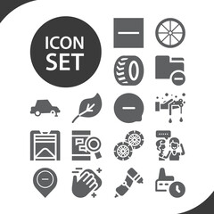 Simple set of dirt related filled icons.
