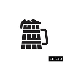 Beer Icon Vector. Beer Symbol Silhouette Vector