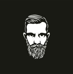 Beard Care Grooming Kit Logo; Vintage, simple and unique beard 
care product logo. Conveys country, hillbilly, cowboy, masculine, 
top quality and professional brand.