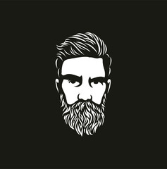 Beard Care Grooming Kit Logo; Vintage, simple and unique beard 
care product logo. Conveys country, hillbilly, cowboy, masculine, 
top quality and professional brand.
