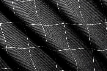 Fototapeta premium Fabric texture for background and design works of art, beautiful wrinkled pattern of silk or linen. A crumpled piece of cloth. Fabric
