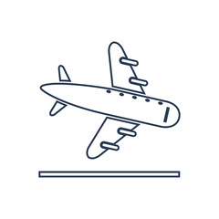 Airplane icon. Plane, rocket, plane icon. airplane up and down, landing and flying icon with vector illustration and flat style.