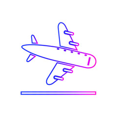 Airplane icon. Plane, rocket, plane icon. airplane up and down, landing and flying icon with vector illustration and flat style.