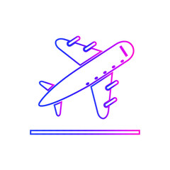 Airplane icon. Plane, rocket, plane icon. airplane up and down, landing and flying icon with vector illustration and flat style.