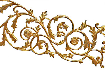 The railing design is decorated in Thai pattern by Thai craftsmen. White background