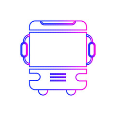 Bus icon. Travel bus, vehicle, private car, public bus, transport car icon.
