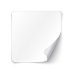 White blank paper. Vector illustration.