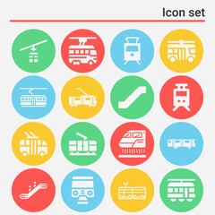 16 pack of acknowledged  filled web icons set