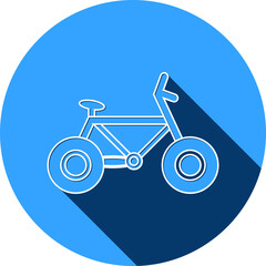 Bicycle icon. cyclist, cycle shop, cycle race, hiking race icon with vector illustration and flat style, black shape, circle color.