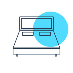 Bed icon. room bed, home bed icon in flat style and vector illustration.