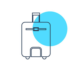 Travel bag icon. school bag icon. education, officials, doctor, scientist and tool bag with vector illustration and flat style.