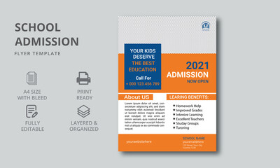 Back to school flyer design templates. marketing material, annual report cover, presentation template.