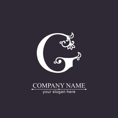 Premium Vector G logo. Monnogram, lettering. Personal logo or sign for branding an elite company. Vector design.