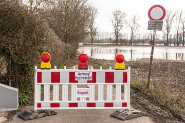 Hochwasser Absperrung