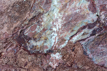 Stone texture during the development of an old marble quarry near the village of Artyshta