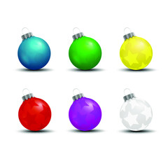 colorful christmas balls