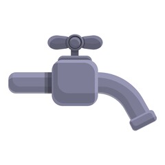 Sewerage water tap icon. Cartoon of sewerage water tap vector icon for web design isolated on white background