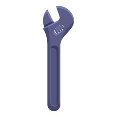 Adjustable wrench icon. Cartoon of adjustable wrench vector icon for web design isolated on white background