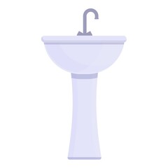 Washbasin icon. Cartoon of washbasin vector icon for web design isolated on white background