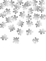 Business tickler jigsaw puzzle metallic silver