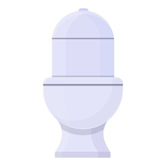Ceramic toilet icon. Cartoon of ceramic toilet vector icon for web design isolated on white background