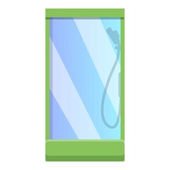 Shower stall icon. Cartoon of shower stall vector icon for web design isolated on white background