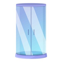 Shower stall ceramic icon. Cartoon of shower stall ceramic vector icon for web design isolated on white background