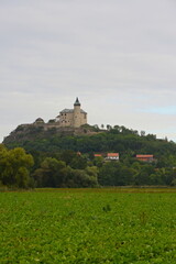 Fototapeta na wymiar Castle Kuneticka Hora (near city Pardubice) in Czech Republic. View from village Raby.