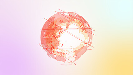 ピンク色のデジタルネットワークイメージ背景