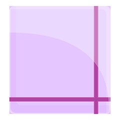 Square handkerchief icon. Cartoon of square handkerchief vector icon for web design isolated on white background