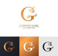 Premium Vector G logo. Monnogram, lettering. Personal logo or sign for branding an elite company. Vector design.