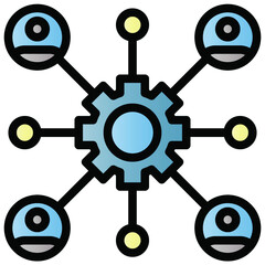 Organization icon for graphic design job application website report and other design job
