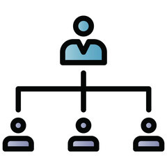 Organization icon for graphic design job application website report and other design job