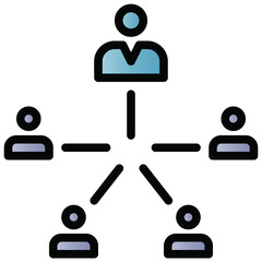 Organization icon for graphic design job application website report and other design job