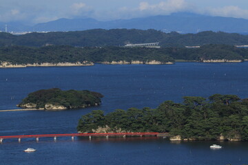 日本三景「松島」の風景、福浦橋と福浦島　（宮城県松島町）