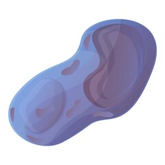 Asteroid comet icon. Cartoon of asteroid comet vector icon for web design isolated on white background